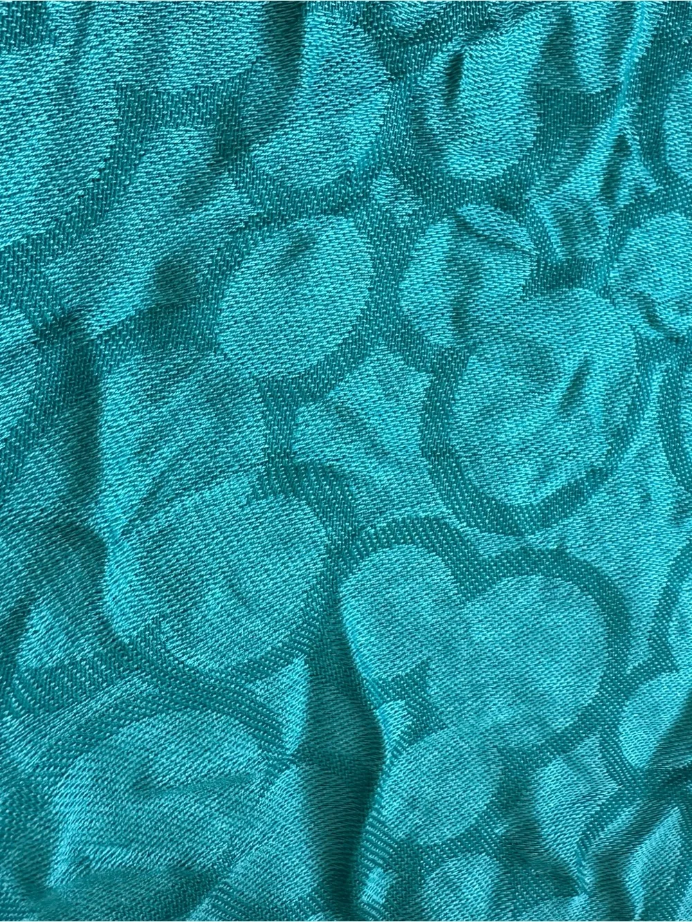 Disney Parks Teal Fringed Knit Scarf